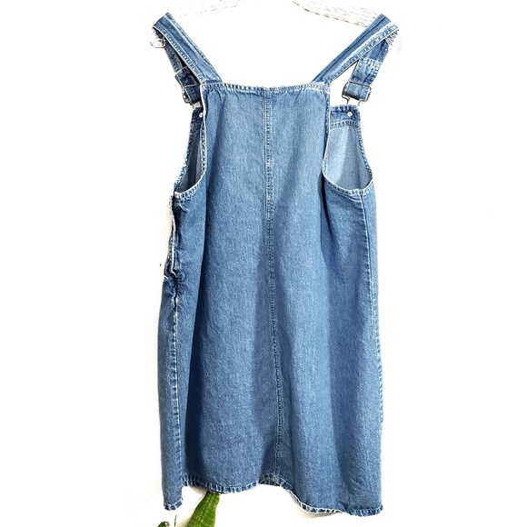 Denim Bib Overall Dress Women's Plus Size Denim Overalls Dress Adjustable  Strap Pinafore Bib Jean Dress